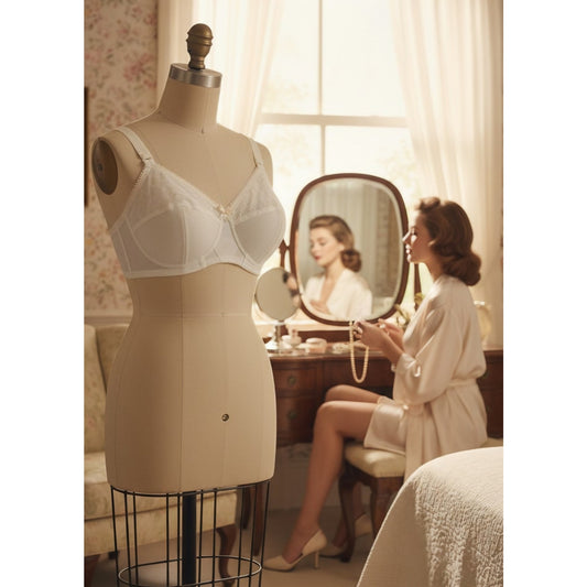 VINTAGE *NEW* 1960's Splendor Form Women's Bullet Bra White w/Center Flower Size 38B