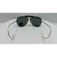 VINTAGE *NEW* 1970's Unisex Gold Frame Smoke Lens Aviator Wraparound Sunglasses