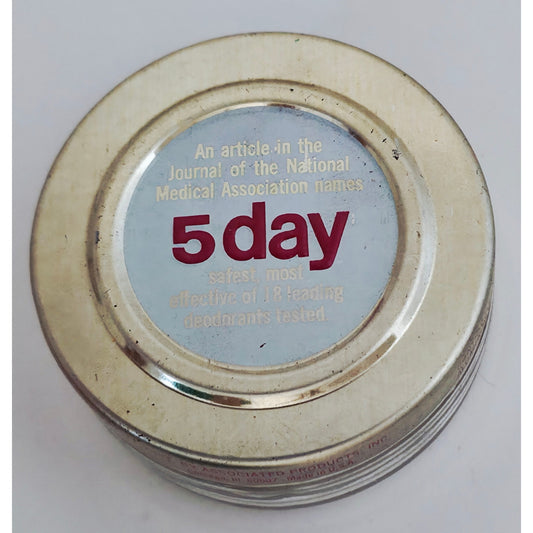 VINTAGE *NEW* 1970's 5 Day Deodorant in Original Glass Container Made in USA