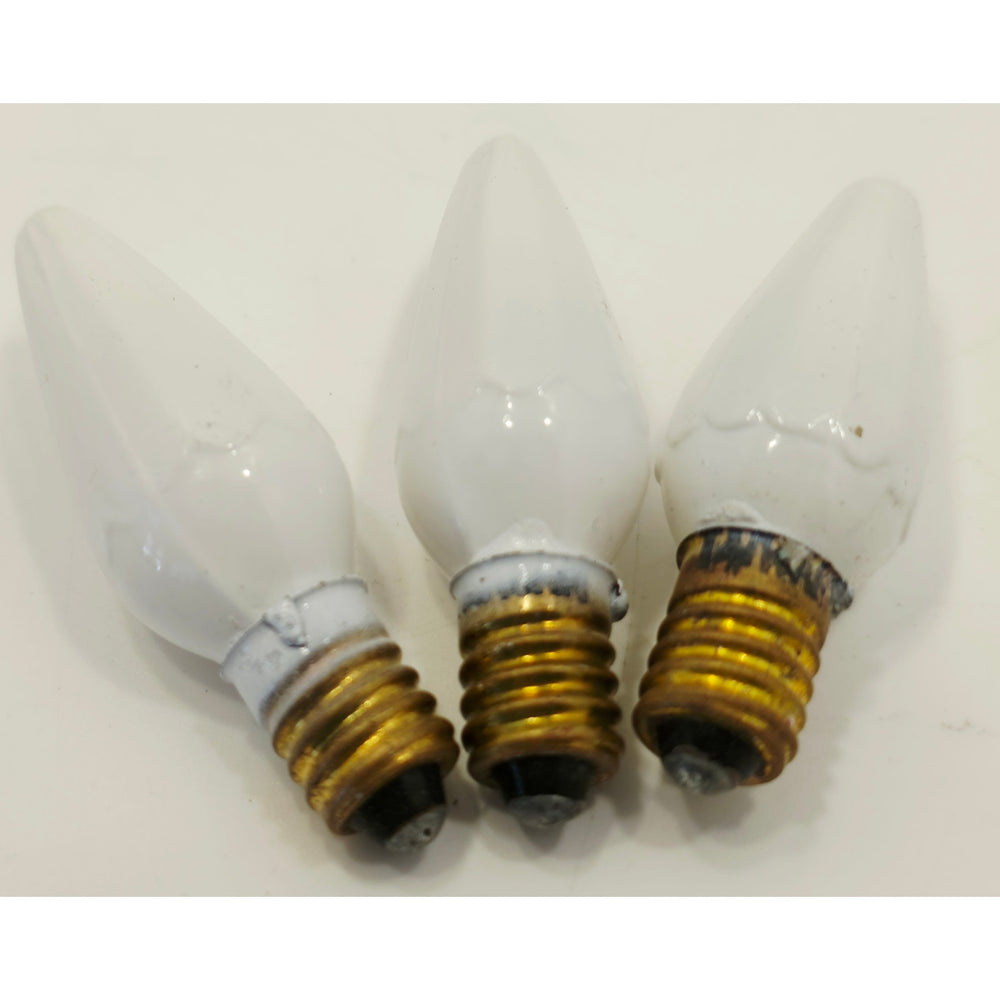 VINTAGE *NEW * 1960's Christmas Light Bulbs C6 Set of 100 - WHITE ONLY