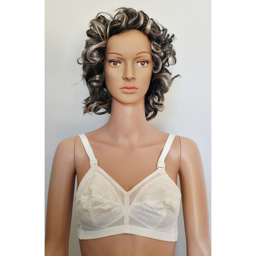 VINTAGE *NEW* 1970's Maidenform P7136 Tricolastic Lace Stretch White Bra 32 C Set of 3