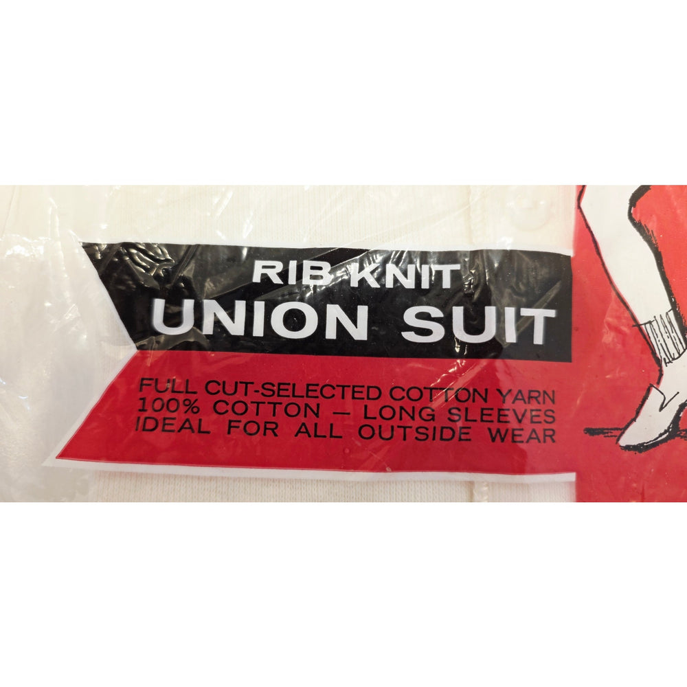 VINTAGE *NEW* 1970's Men's Outerwear (Long johns) Cream 100% Cotton Size M (38-40)