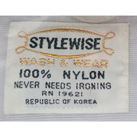 VINTAGE *NEW* 1960's STYLEWISE Light Gray Men's Shirt 100% Nylon Size 14-33