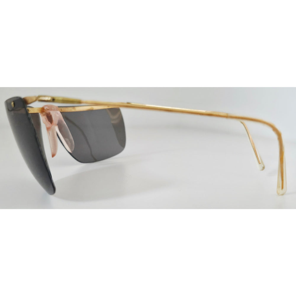 VINTAGE *NEW* 1970's Gray Lens with Gold Arm and Pink Bridge Sunglasses