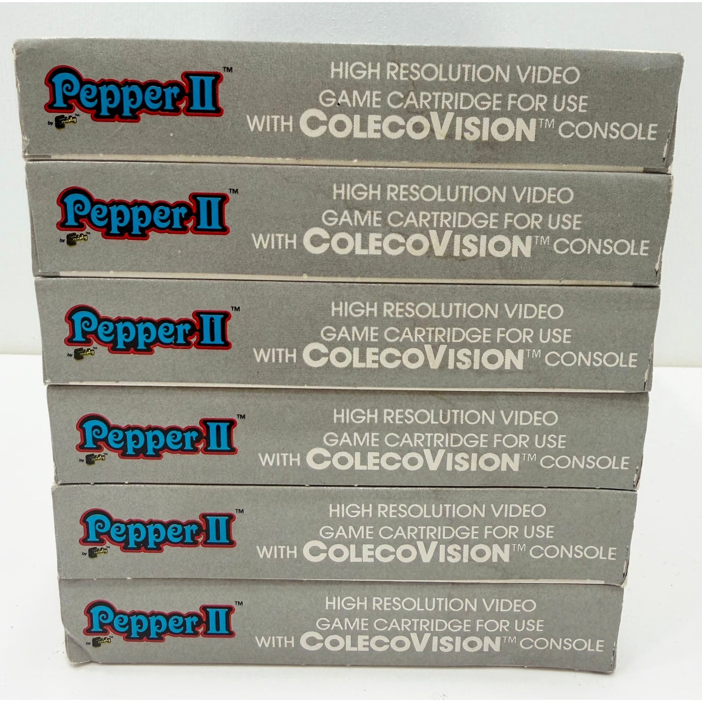 ColecoVision 1983 Pepper II Game NOS Original Set Sealed Damaged Stuck