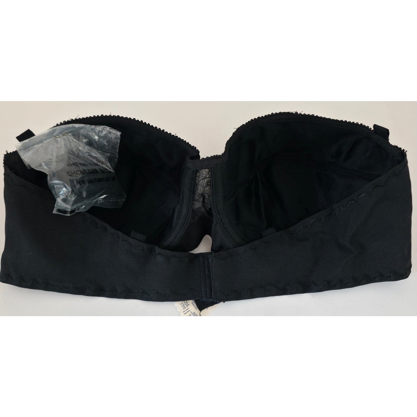 VINTAGE *NEW* 1960's Stephanie Women's Black Padded Strapless Bra Size 36B USA