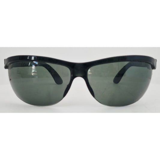 VINTAGE *NEW* 1970's Glam Unisex Sunglasses Black Frame Tinted Gray Lens