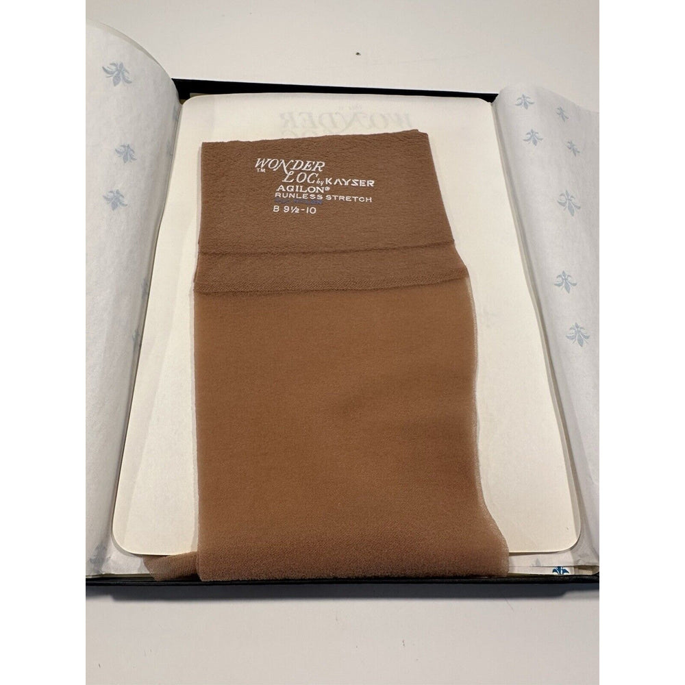 VINTAGE *NEW* Kayser Hosiery-Wonderloc Stretch-Debonair-Seamless-Sz9.5-10 B X 3
