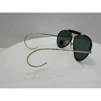 VINTAGE *NEW* 1970's Unisex Gold Aviator Wraparound Sunglasses
