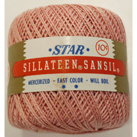 VINTAGE *NEW* 1960's Star Sillateen Sansil Pink Cotton Sewing Thread 43-75 Yards Set of 6 (Pink/Lt Pink)