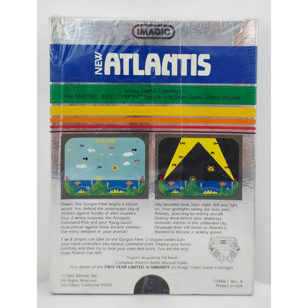INTELLIVISION 1982 New Atlantis Video Game NOS Shrink Wrapped Dealer Stock