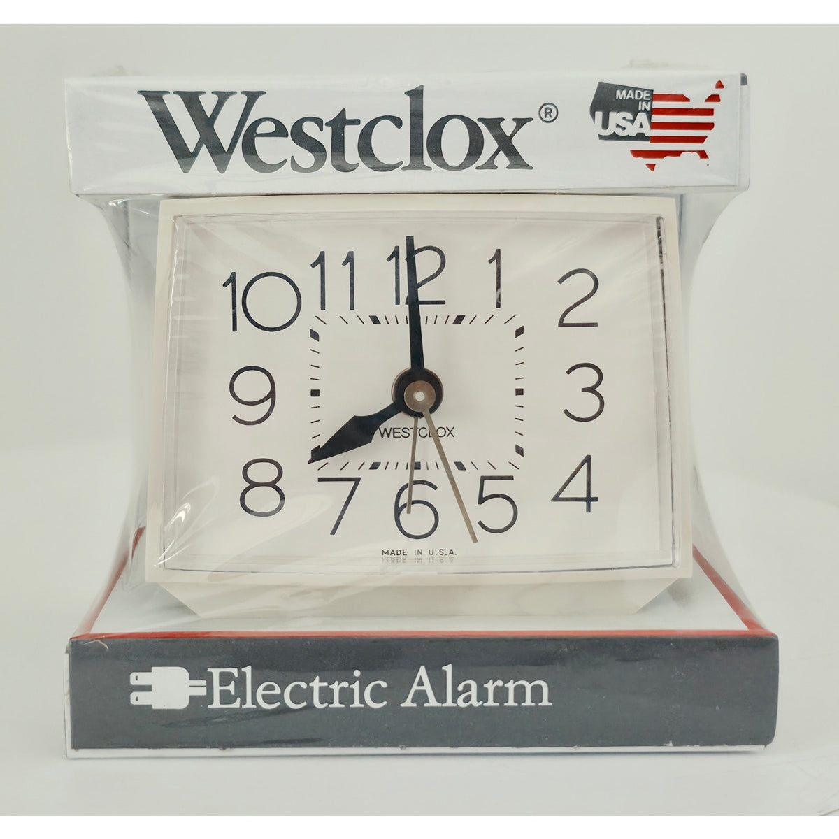 VINTAGE *NEW* 1970's Westclox Cream Alarm Clock Electric Model 22189 Bold II