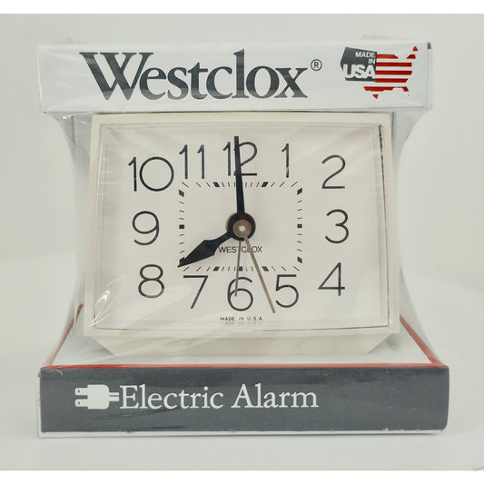 VINTAGE *NEW* 1970's Westclox Cream Alarm Clock Electric Model 22189 Bold II