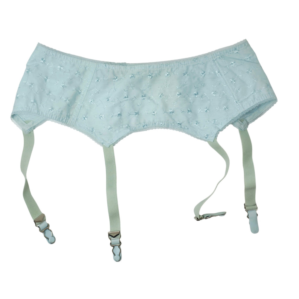 VINTAGE *NEW* 1950's Women's Light Blue Garter w/Flowers Size L