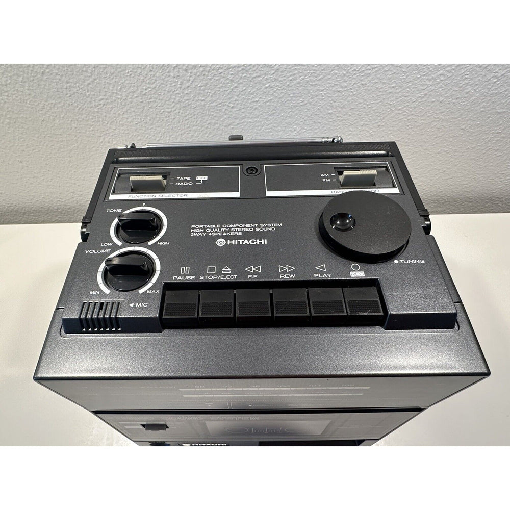 VINTAGE *NEW* 1980's Hitachi TRK-930H Dual Speakers Cassette Tape AM/FM Boombox
