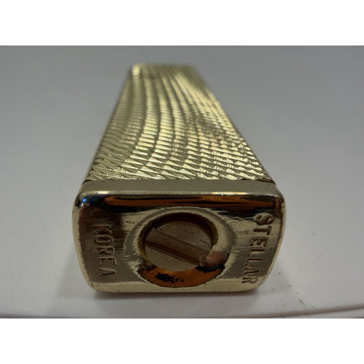 VINTAGE *NEW* 1950's Stellar Gold Textured Super Lighter