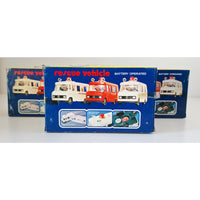 VINTAGE *NEW* 1980's Rescue Vehicles With Sirens Bump-n-Go Action Set of 3