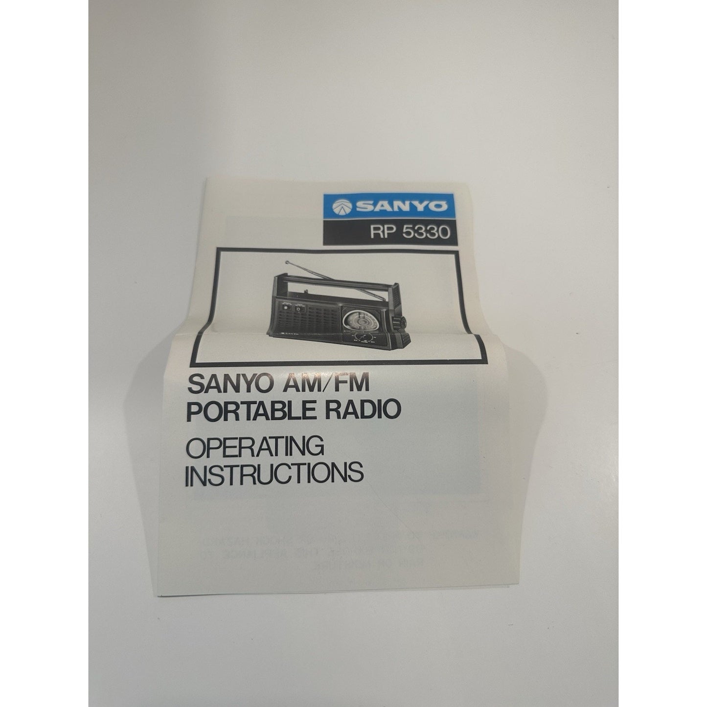 VINTAGE *NEW* 1980's Sanyo AM/FM Portable Radio RP-5330 2-Band Low/High Tone