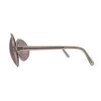 VINTAGE *NEW* 1970's Unisex Sunglasses Clear Oval Frame with Light Pink Lens