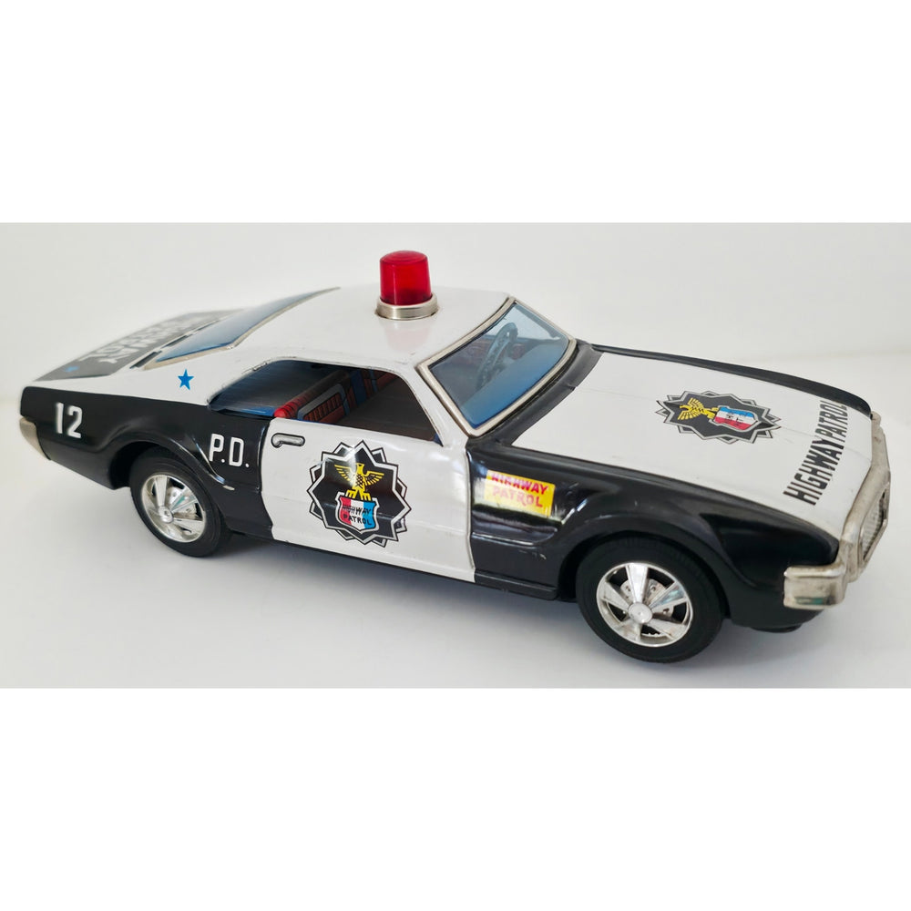 VINTAGE *PRISTINE* 1970's Highway Patrol P.D. 12 Police Battery Operated Toy Car