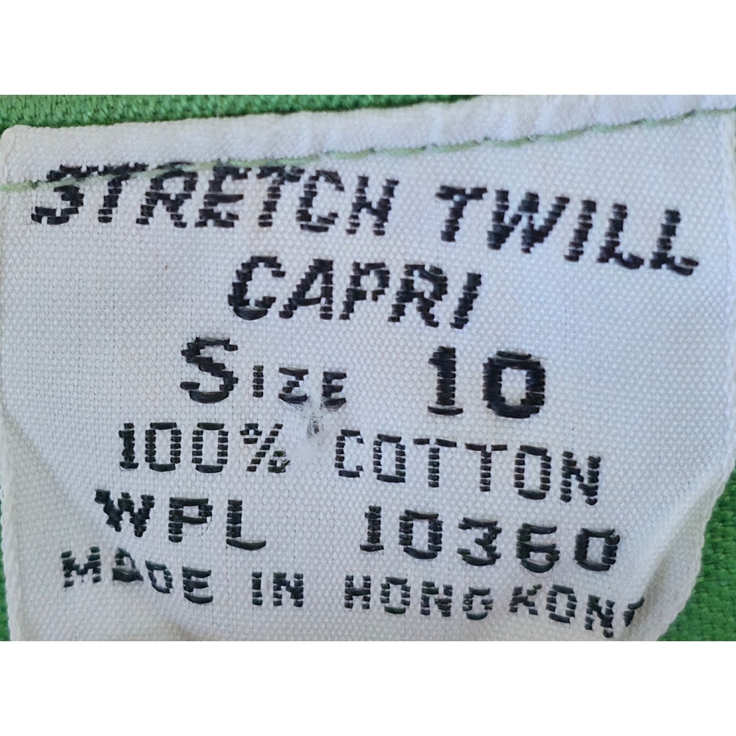 VINTAGE *NEW* 1960's Women's Green Stretch Capri Bell Bottom Pants Size 10