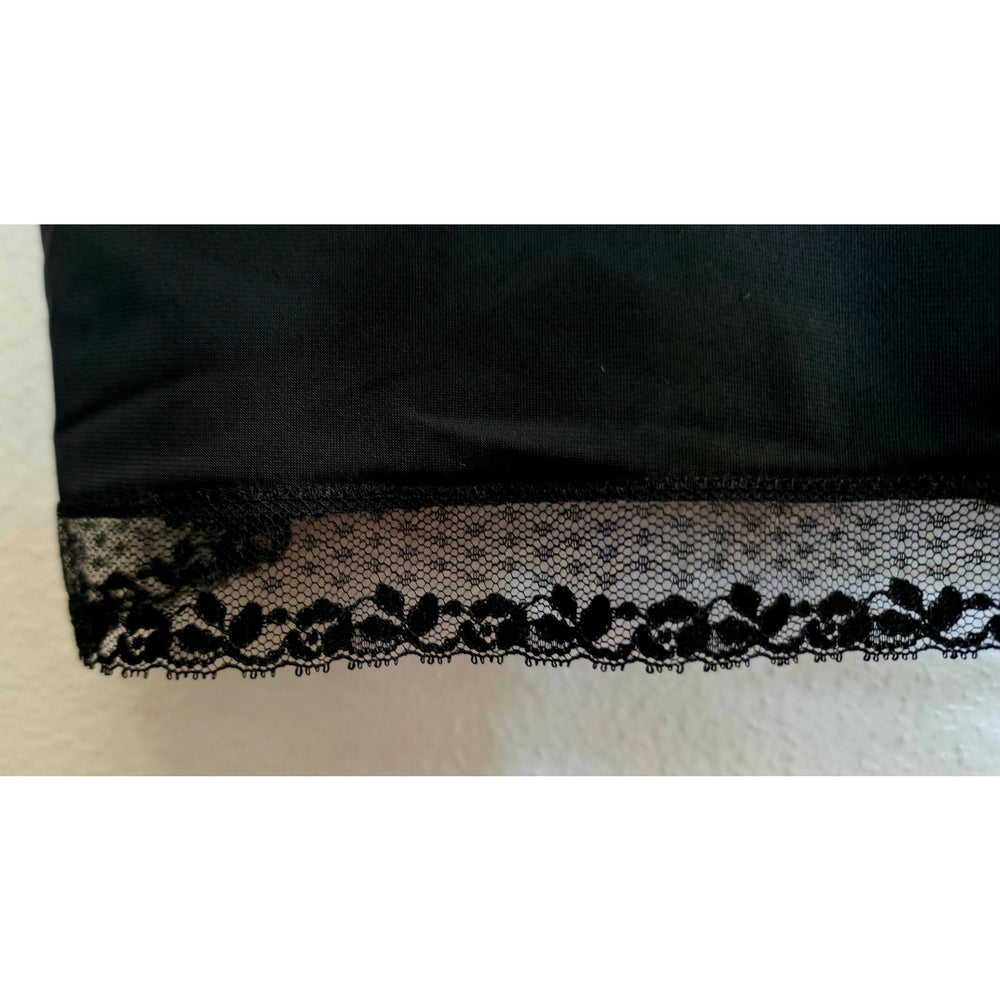 VINTAGE *NEW* 1960's Kayser Women's Black with Lace Slip Dress Size S