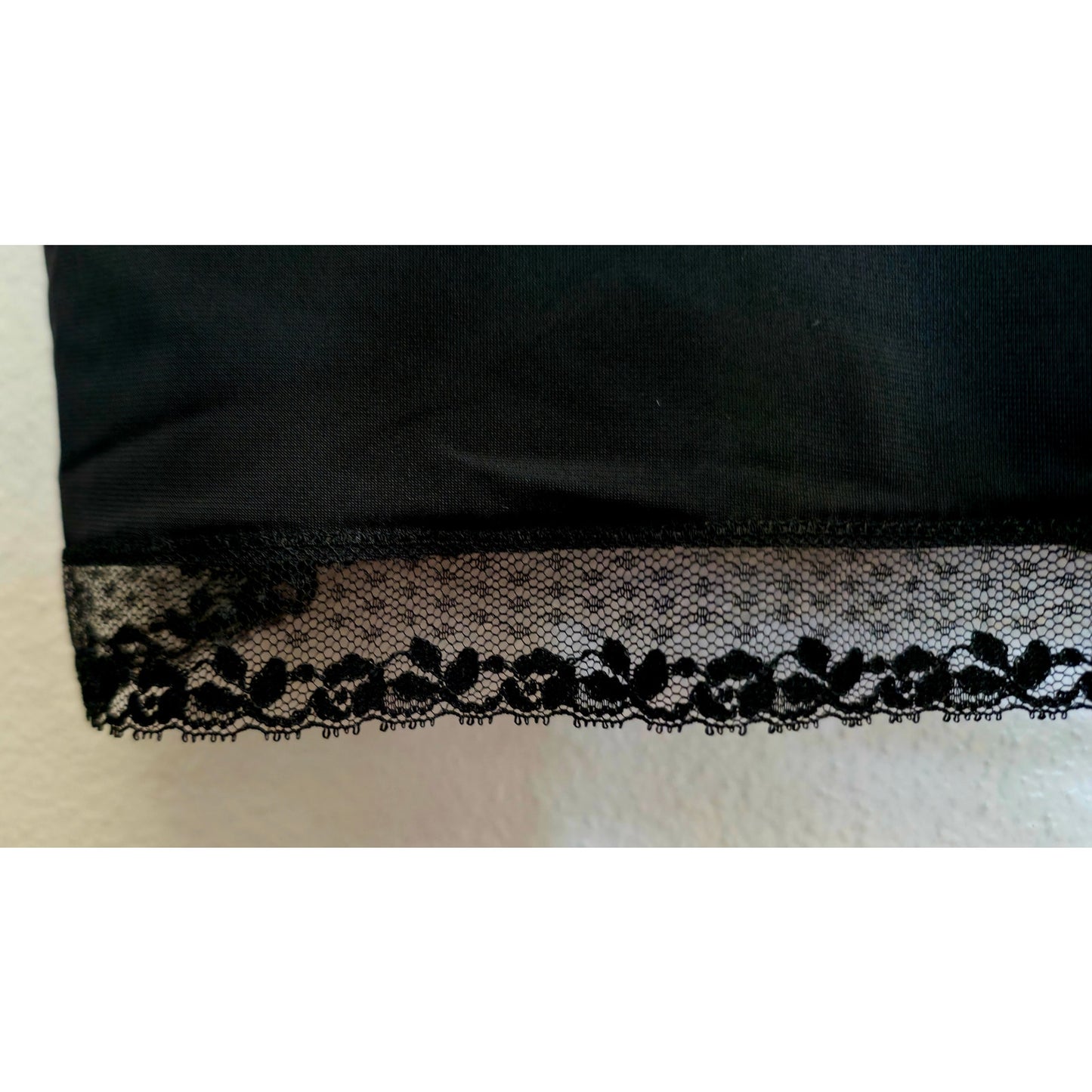 VINTAGE *NEW* 1960's Kayser Women's Black with Lace Slip Dress Size S