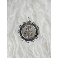 VINTAGE *NEW* 1950's Our Lady of Perpetual Help Silver-Toned Pendant 1.5" W Germany