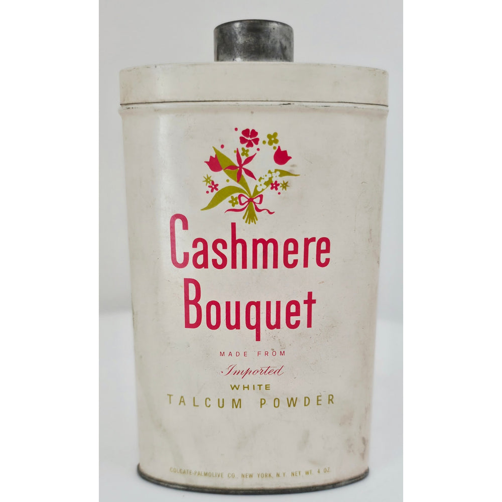 VINTAGE *NEW* 1960's Cashmere Bouquet Imported White Talcum Powder 4oz USA