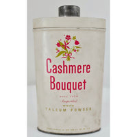 VINTAGE *NEW* 1960's Cashmere Bouquet Imported White Talcum Powder 4oz USA