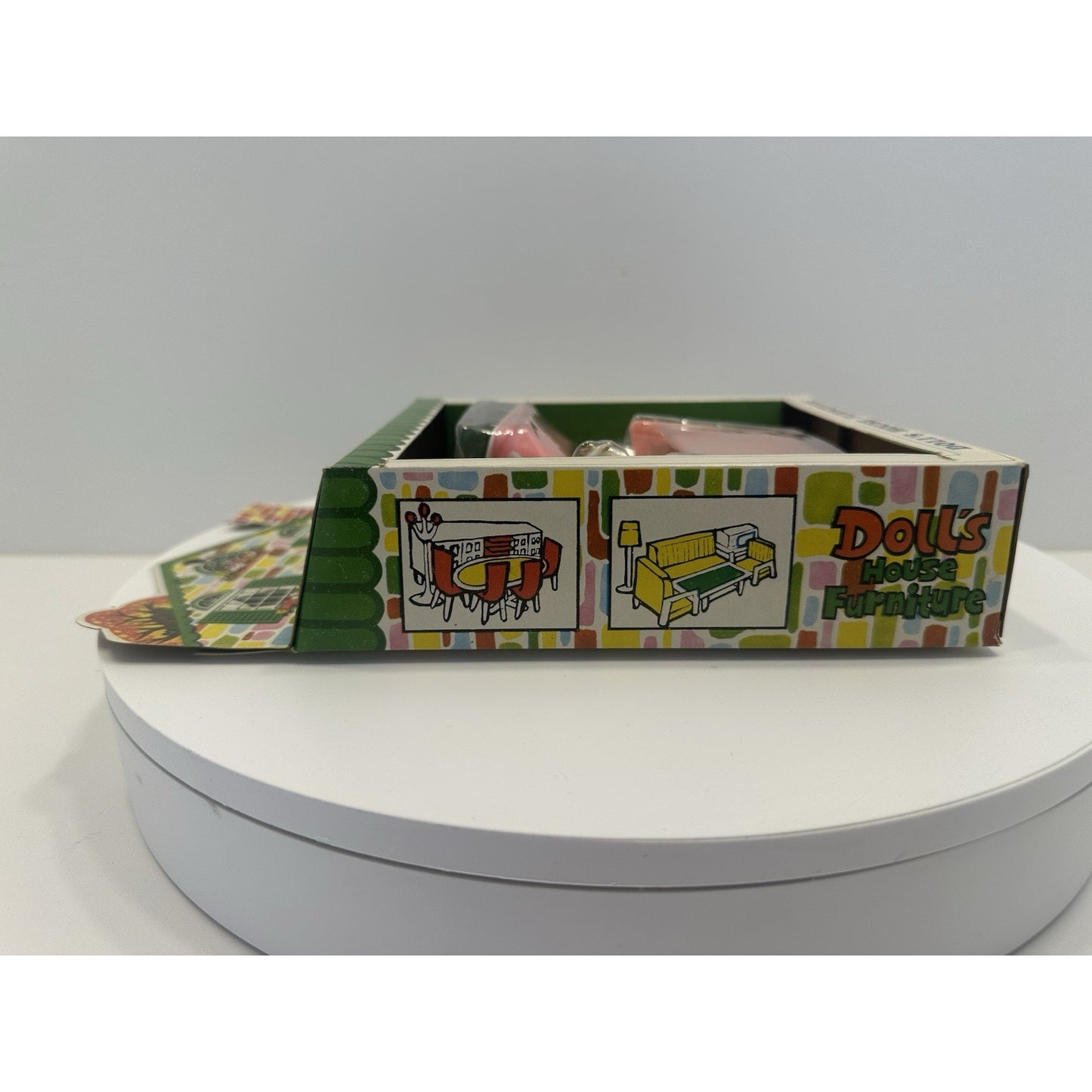 VINTAGE *NEW* 1970's Nursery Bedroom w/ Crib Dollhouse Furniture Set