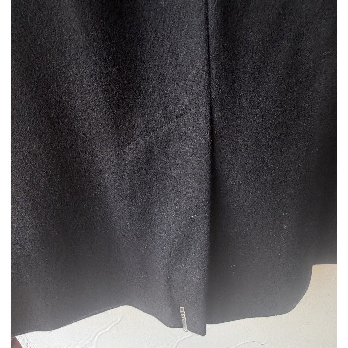 VINTAGE *NEW* 1960's Black Pencil Cashmere/Nylon Italian Belted Skirt