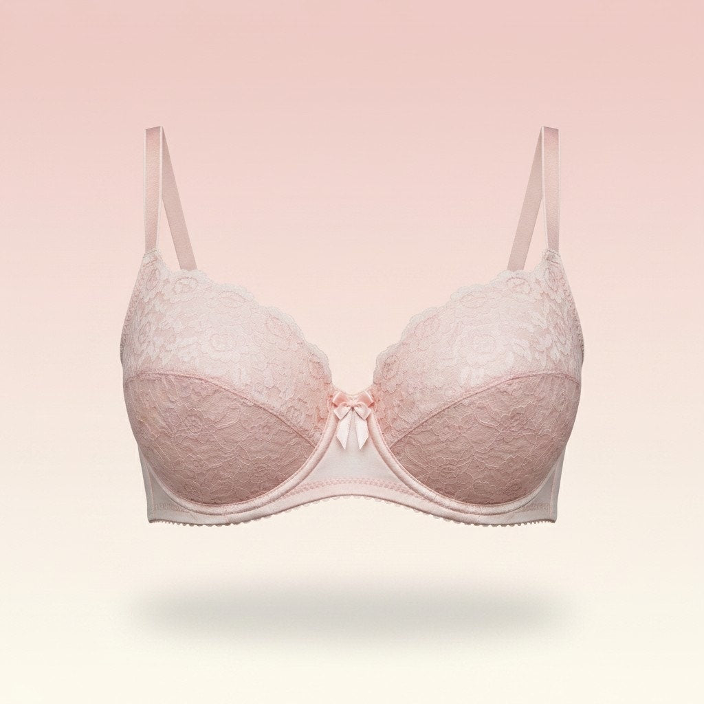 VINTAGE *NEW* 1960's Women's Pink  Lace Push-Up Bra Size 36B