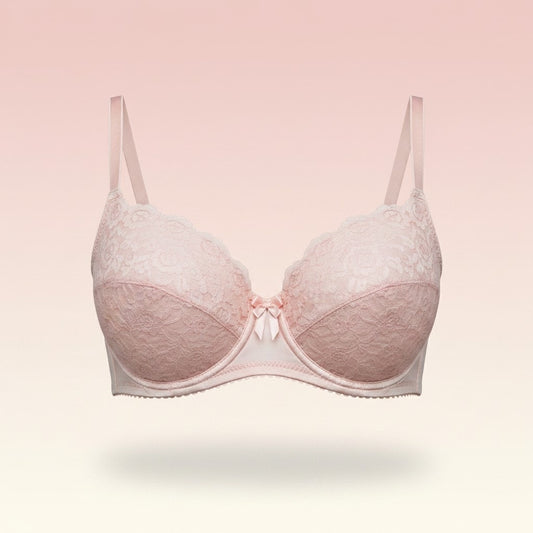 VINTAGE *NEW* 1960's Women's Pink  Lace Push-Up Bra Size 36B