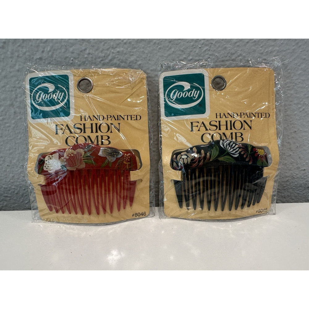VINTAGE *NEW* 1970's/1980's Goody Hand-painted Fashion Combs Set