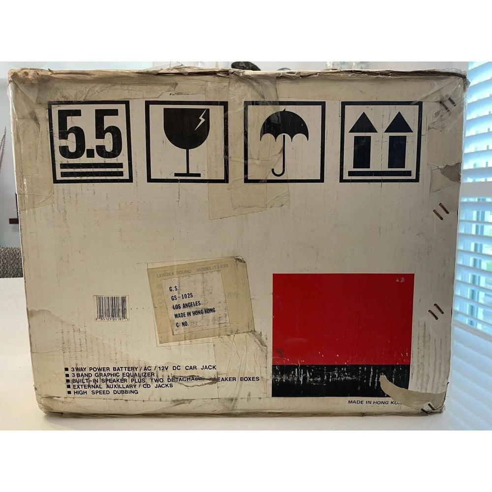 VINTAGE *NEW* 1980's General Sound GS-102S Portable Boombox w/TV