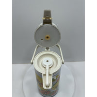 VINTAGE *NEW* 1970's Drink Dispenser w/Flowers Pumper Coffee Hot Cold Beverage