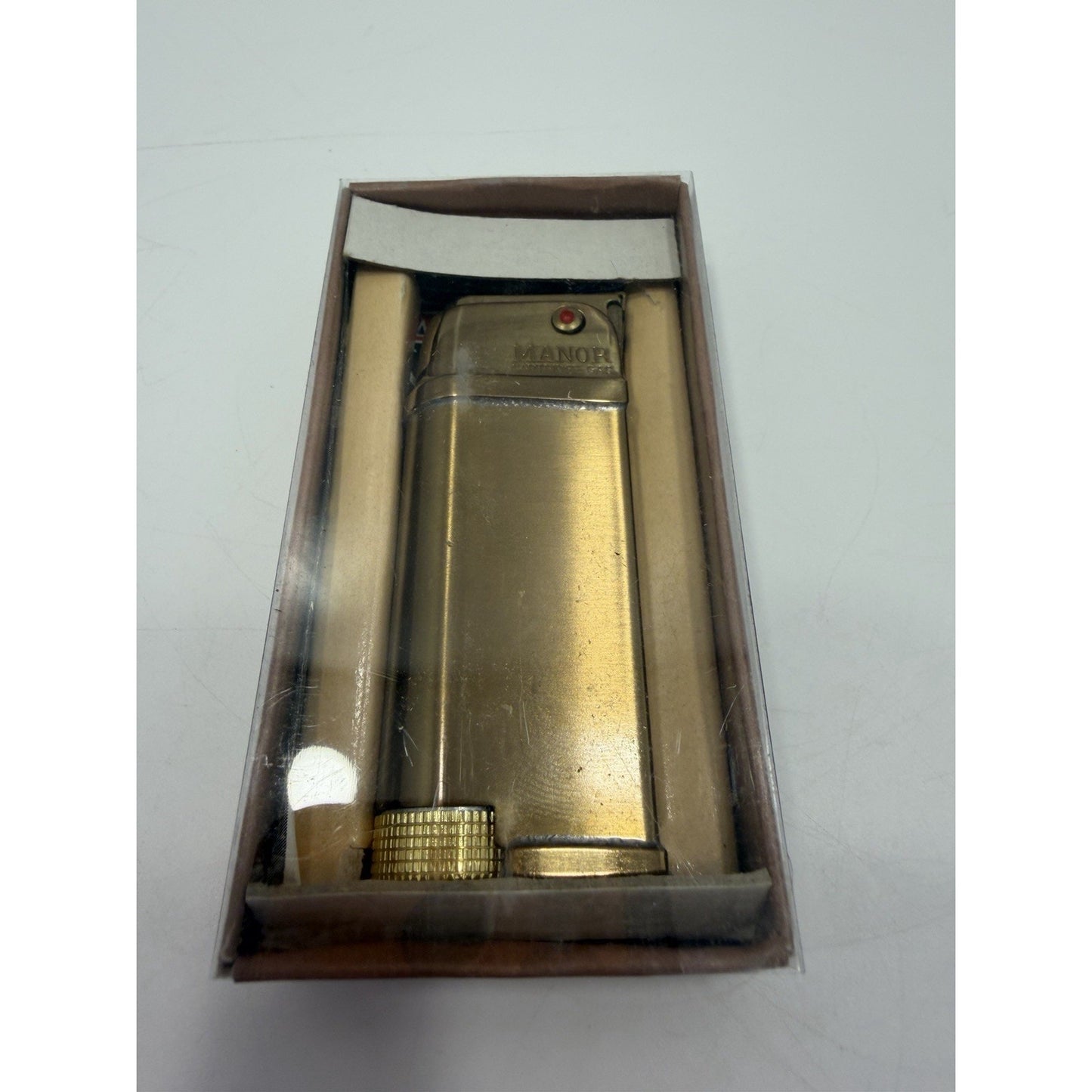 VINTAGE *NEW* 1960's Manor Gold Butane Lighter