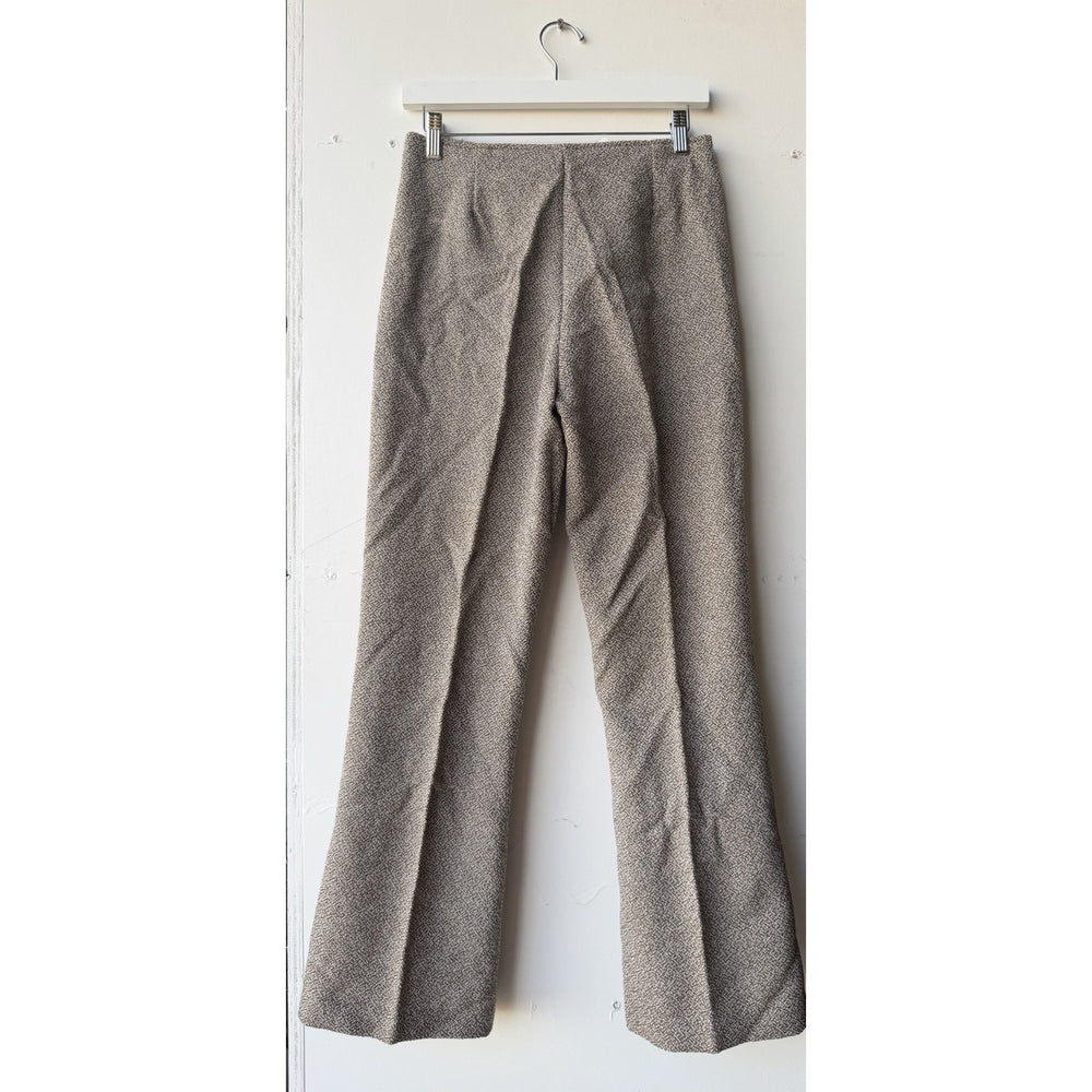 VINTAGE *NEW* 1960's Women's Brown & White Pants w/Front Button Japan Size 13-14