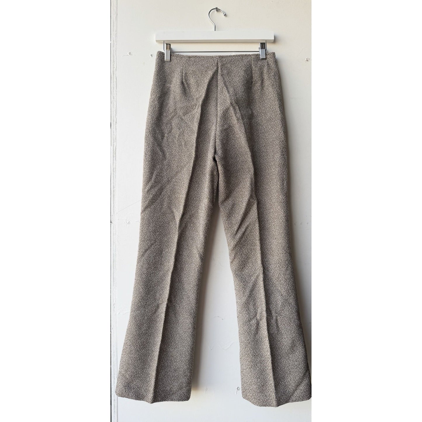 VINTAGE *NEW* 1960's Women's Brown & White Pants w/Front Button Japan Size 13-14