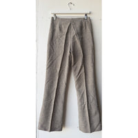 VINTAGE *NEW* 1960's Women's Brown & White Pants w/Front Button Japan Size 13-14