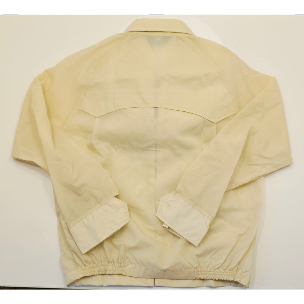 VINTAGE *NEW* 1970's Men's Beige 100% Nylon All Weather Zip Hood Jacket Size M