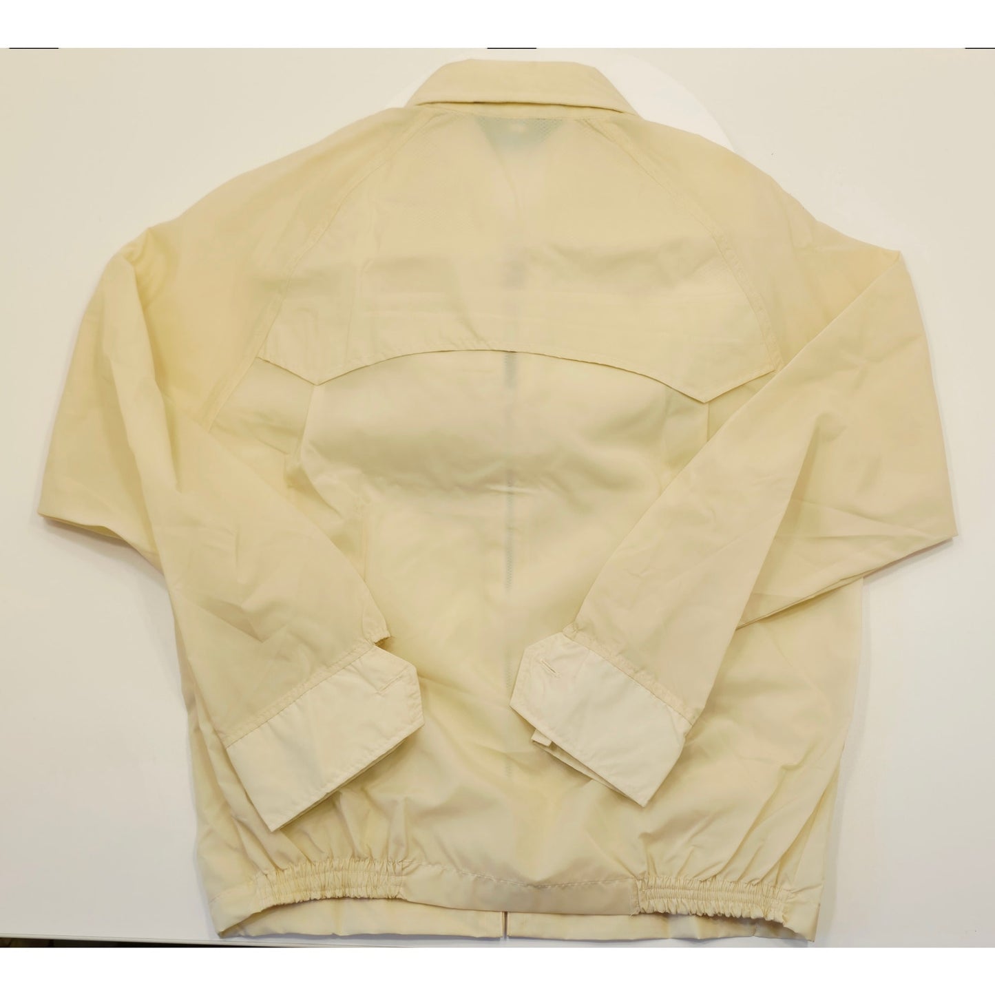 VINTAGE *NEW* 1970's Men's Beige 100% Nylon All Weather Zip Hood Jacket Size M