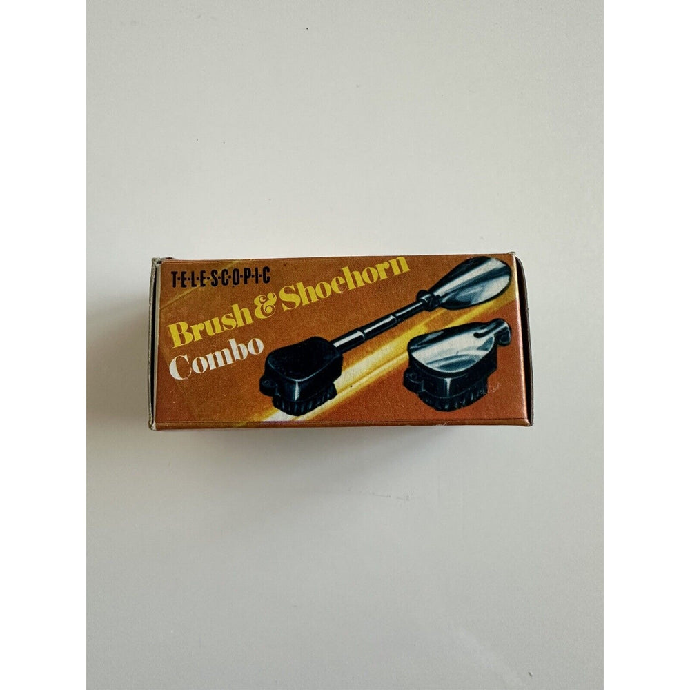 VINTAGE *NEW* Telescopic Shoe Horn and Brush Combo - Travel
