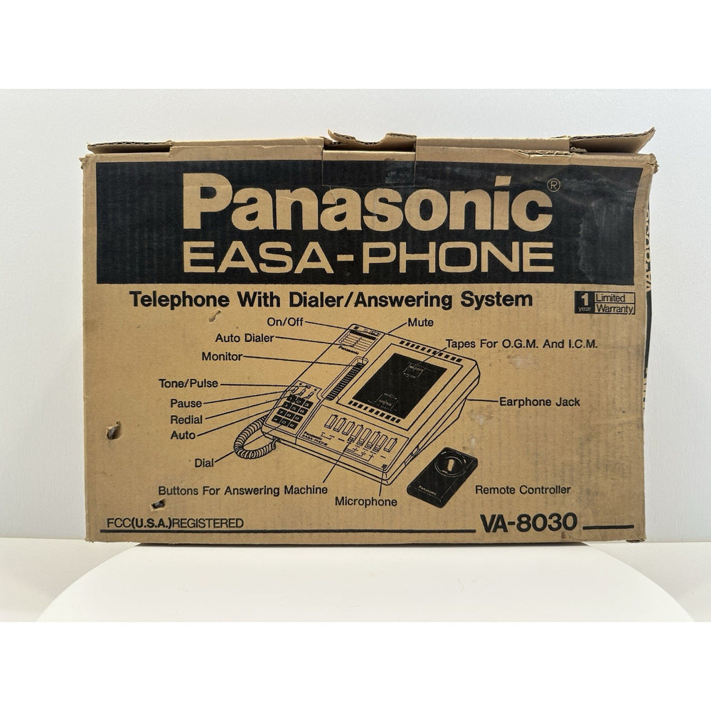VINTAGE *NEW* Panasonic Easa-Phone Va-8030 Telephone w/ Dialer Answering System