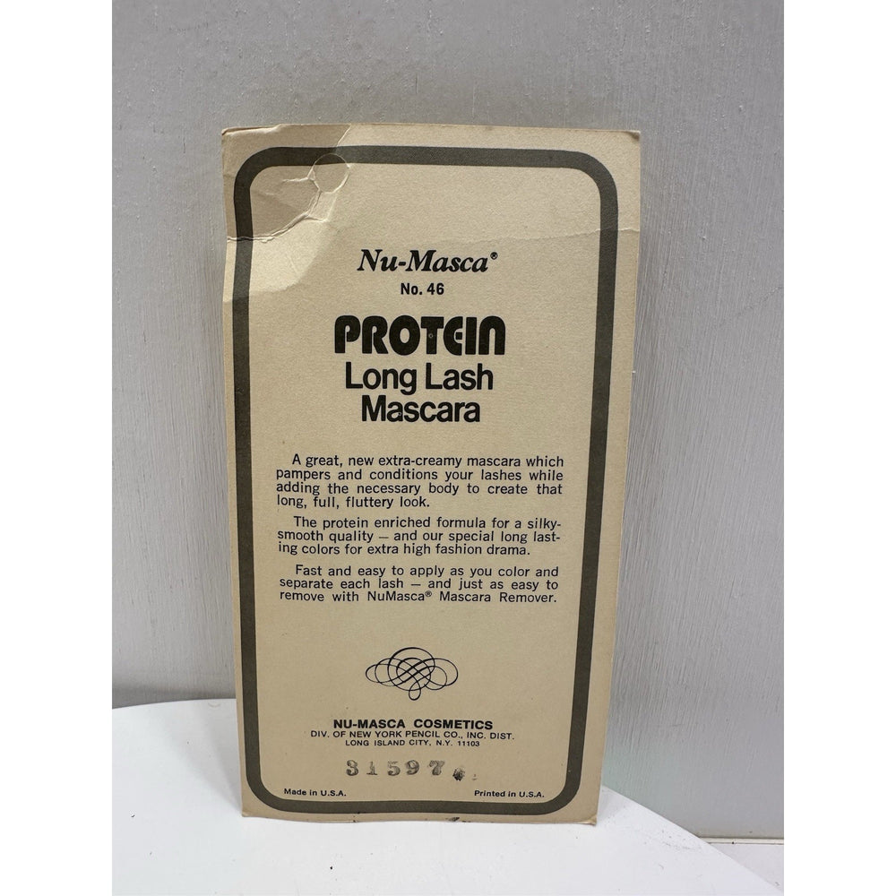 VINTAGE *NEW* 1970's Nu-Masca Protein Long Lash Mascara Azore Blue