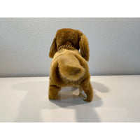 VINTAGE *NEW* 1970's Lovely Dog Walking Barking Brown Collared Dog