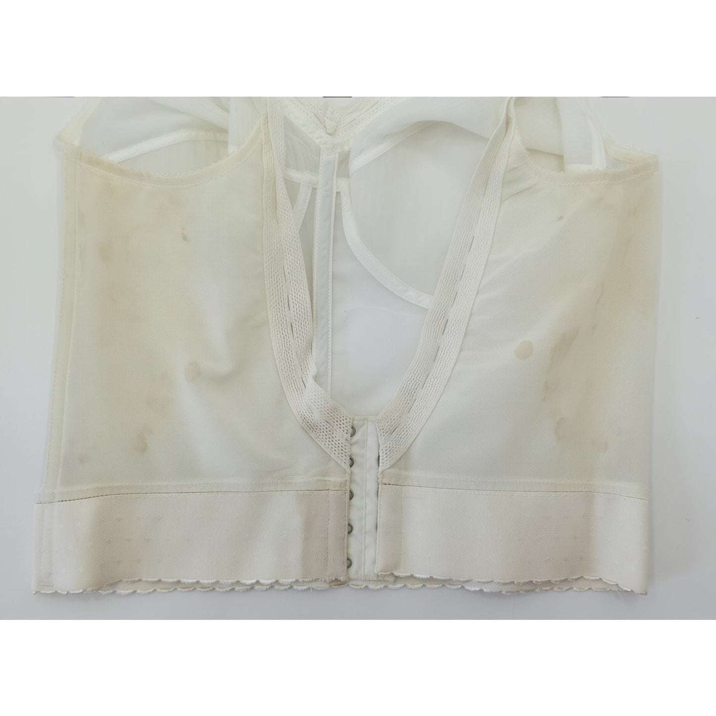 VINTAGE *PRISTINE* 1960's Women's Sheer Cream Bustier Top | Bra Size 42C
