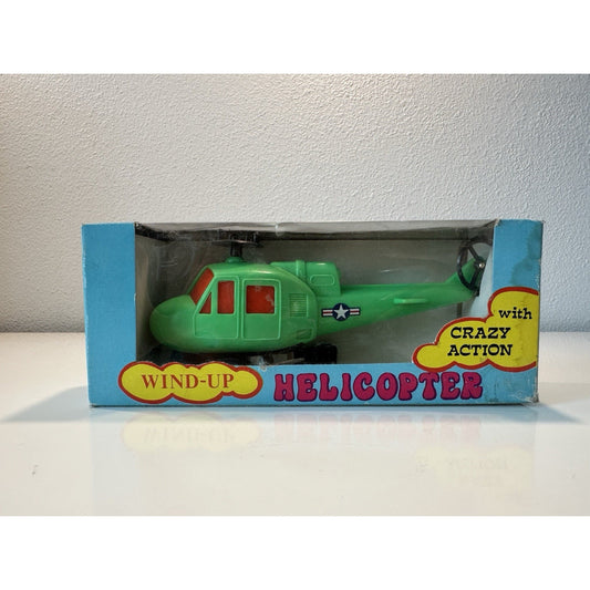 VINTAGE *NEW* 1960'S Wind Up Helicopter Plastic Toy HONG KONG
