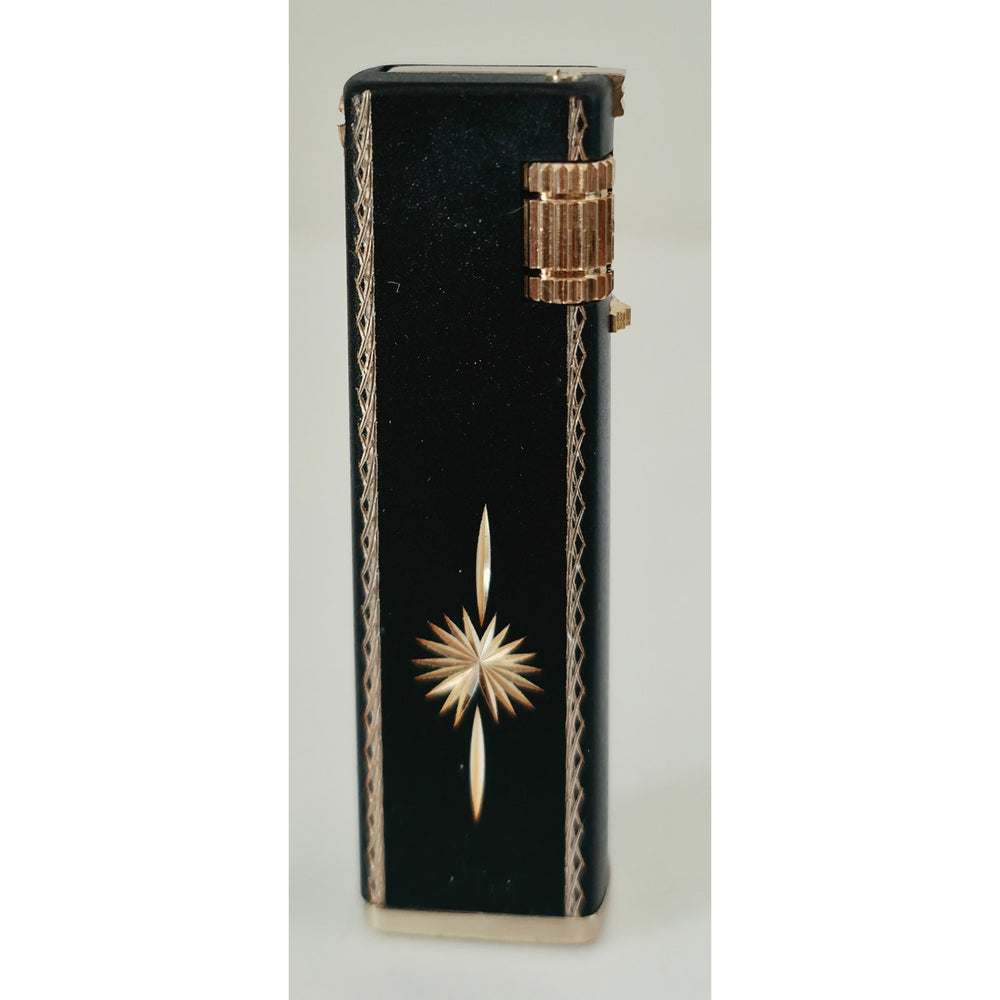 VINTAGE *NEW* 1950's Imperial Black and Gold Butane Lighter